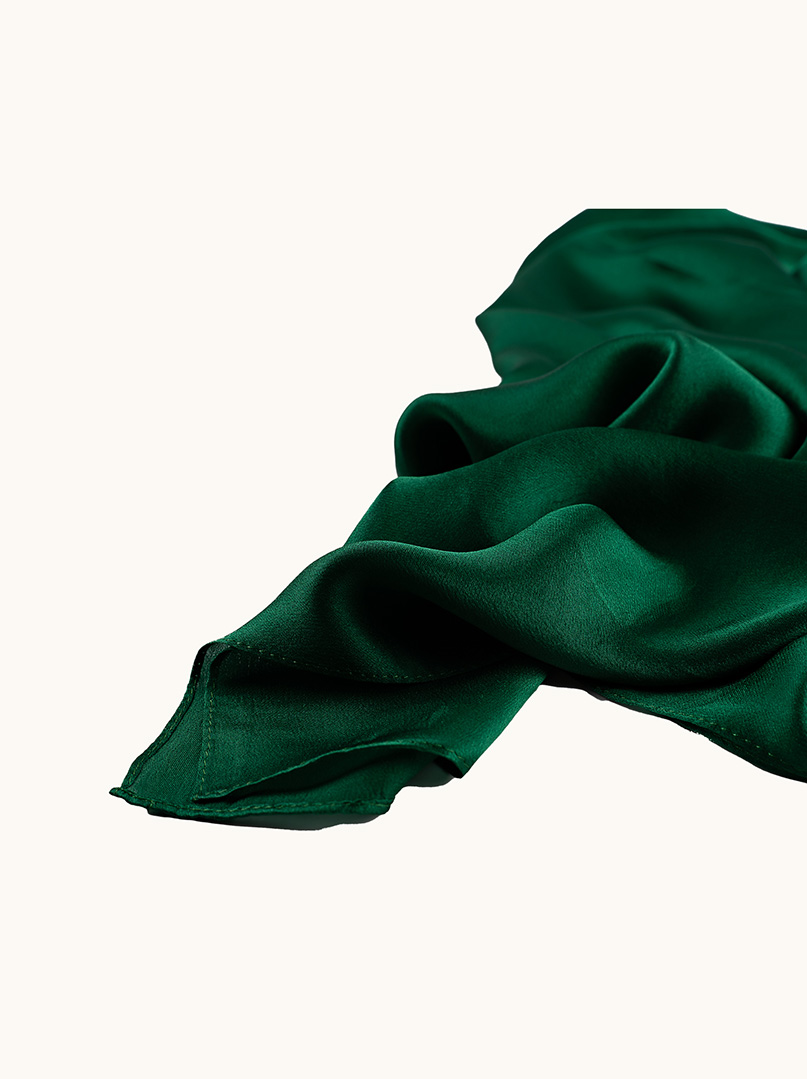 Szal jedwabny gładki zielony  55x175 cm zdjęcie 3