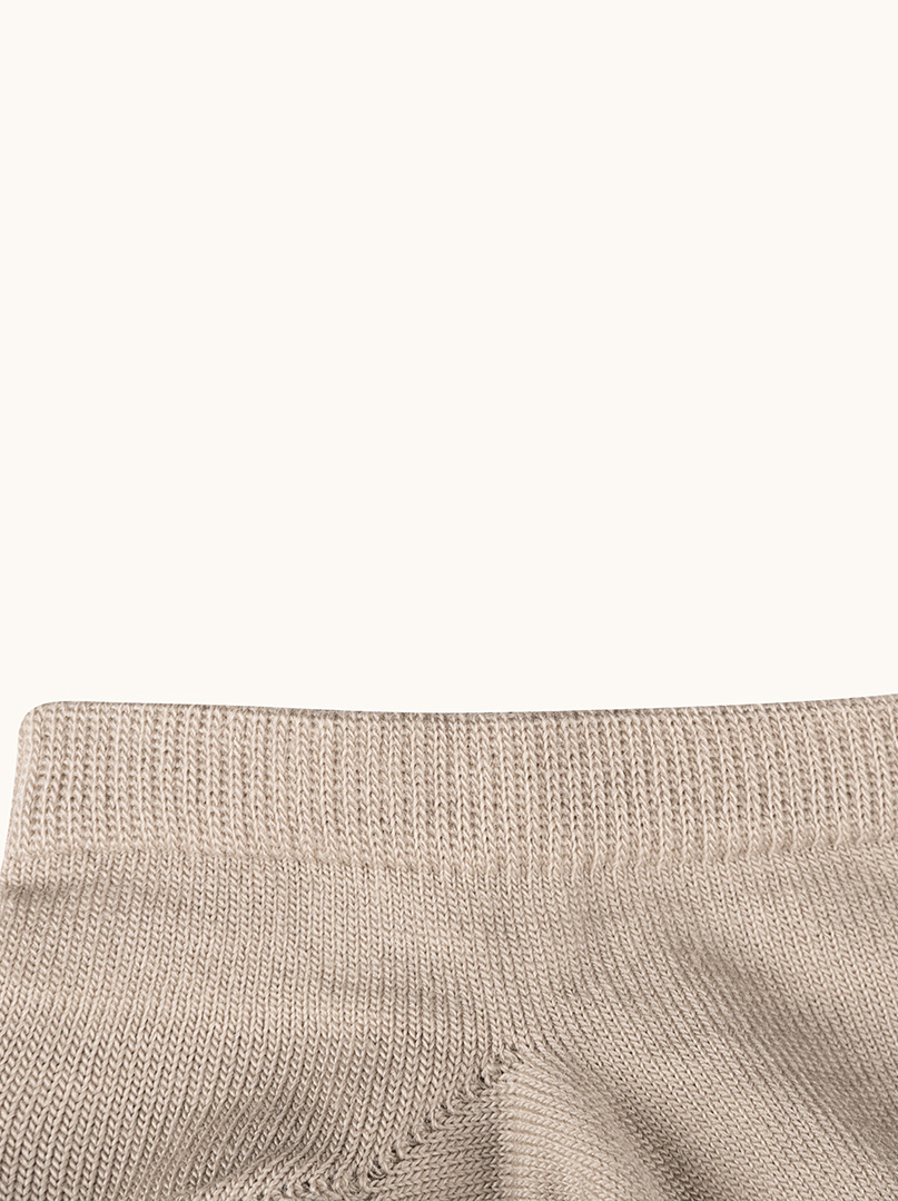 Klasyczne stopki  z wełny merino beżowe - MERINO WOOL LOW-CUT  zdjęcie 3