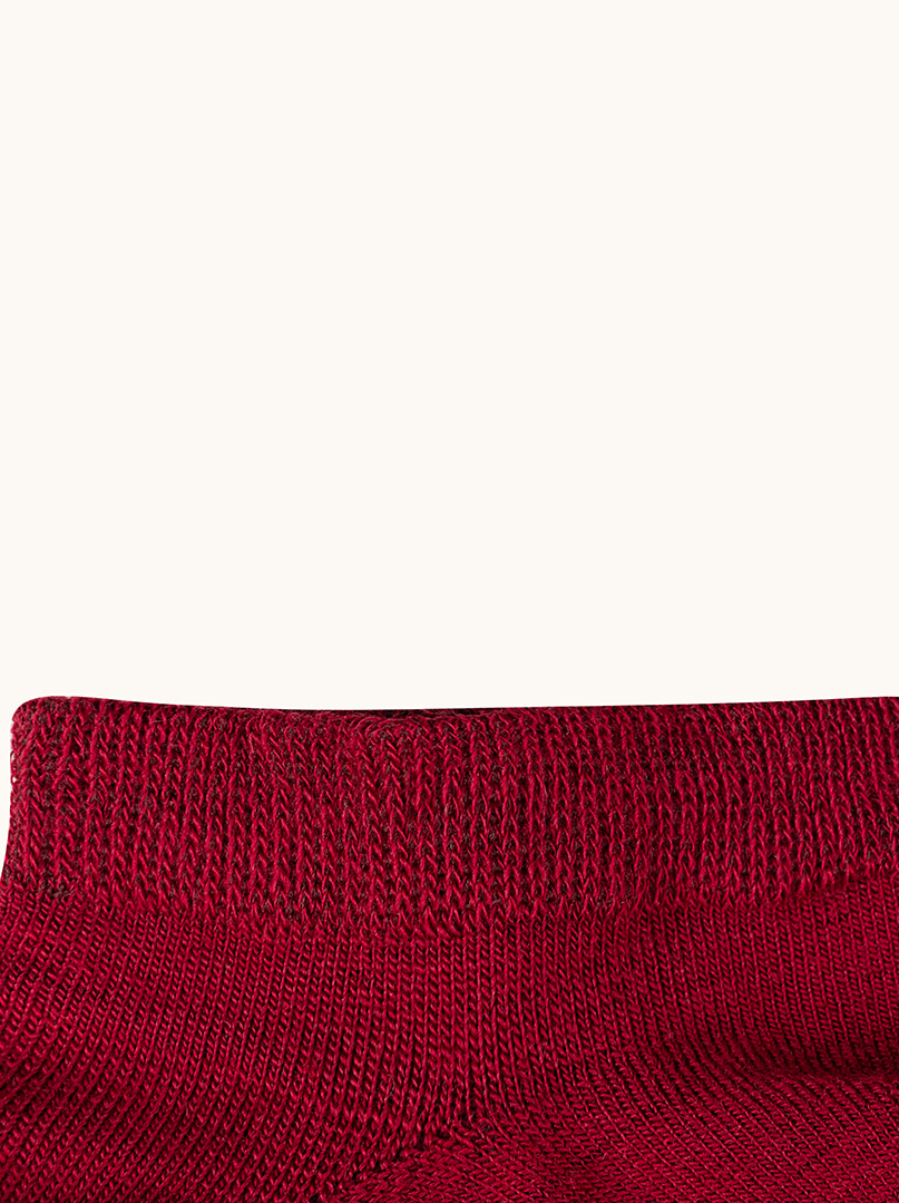 Klasyczne stopki  z wełny merino bordowe - MERINO WOOL LOW-CUT  zdjęcie 3