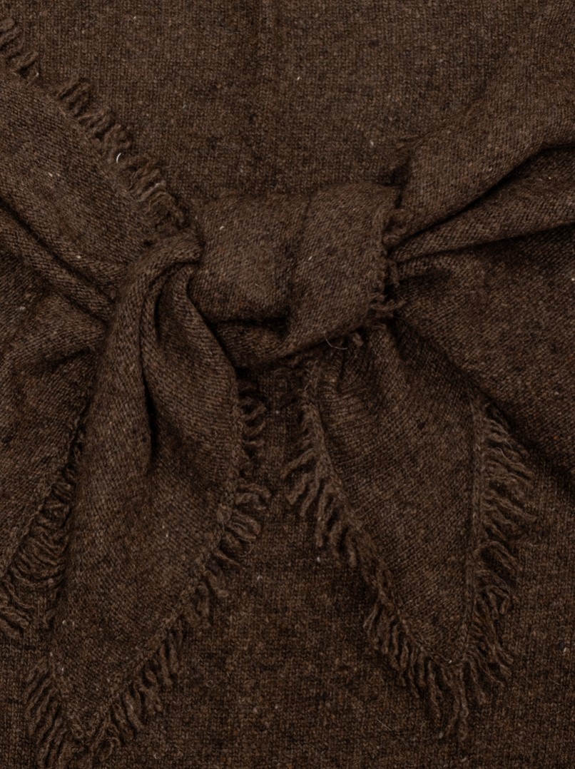 Chusta wełniana z frędzlami BRUNA PREMIUM  zdjęcie 2