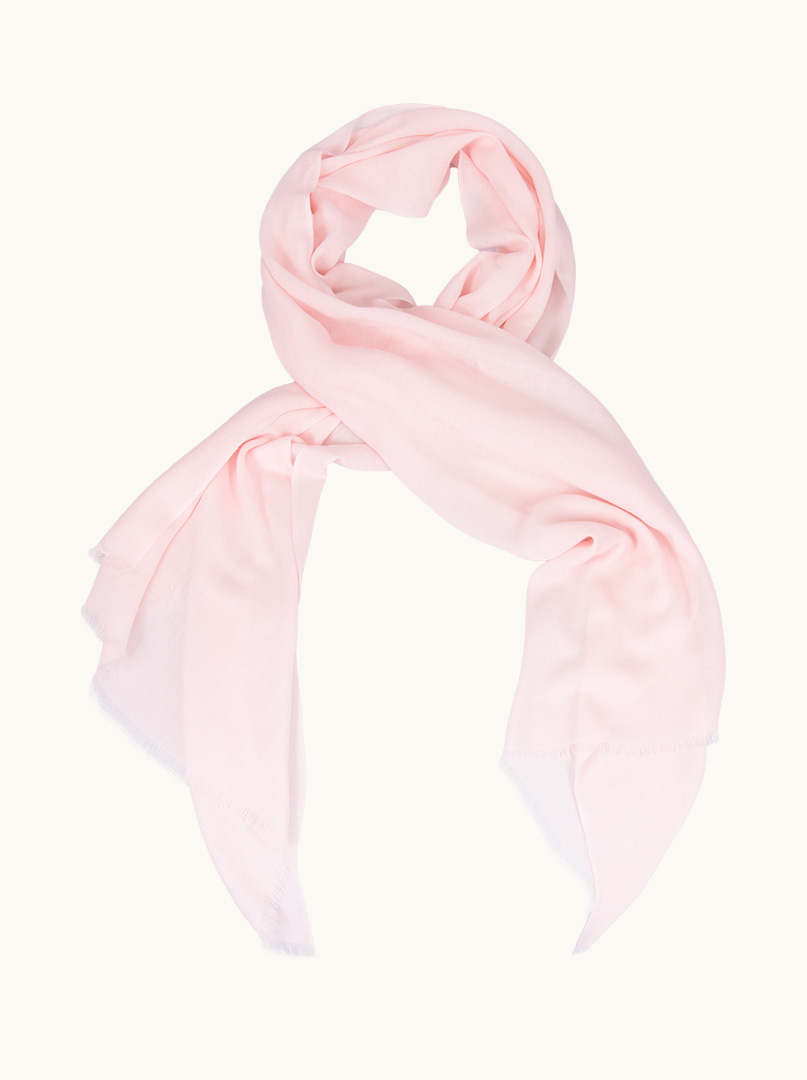 Szal wełniany różowy  95 cm x 210 cm PREMIUM zdjęcie 3