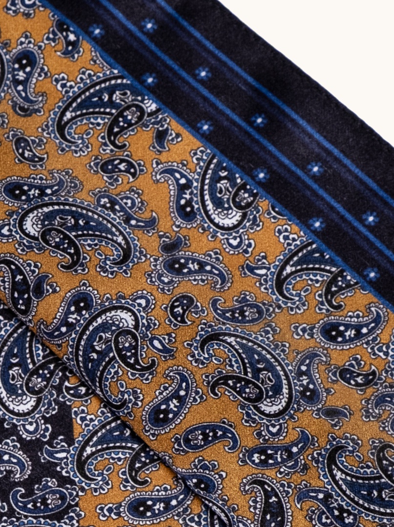 Mała apaszka jedwabna damska gawroszka w paisley 53cm x 53cm zdjęcie 4