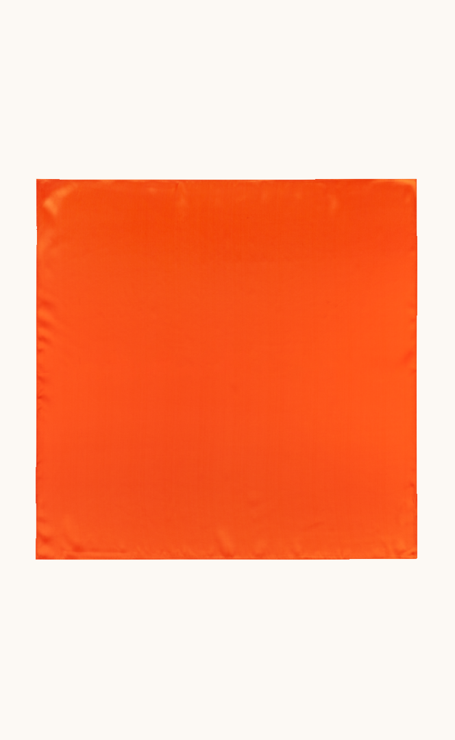 Jedwabna apaszka gładka pomarańczowa 65x65 cm zdjęcie 2