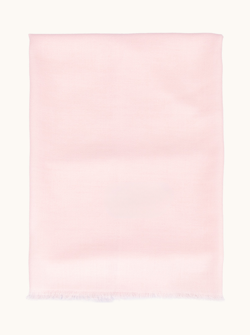 Szal wełniany różowy  95 cm x 210 cm PREMIUM zdjęcie 4