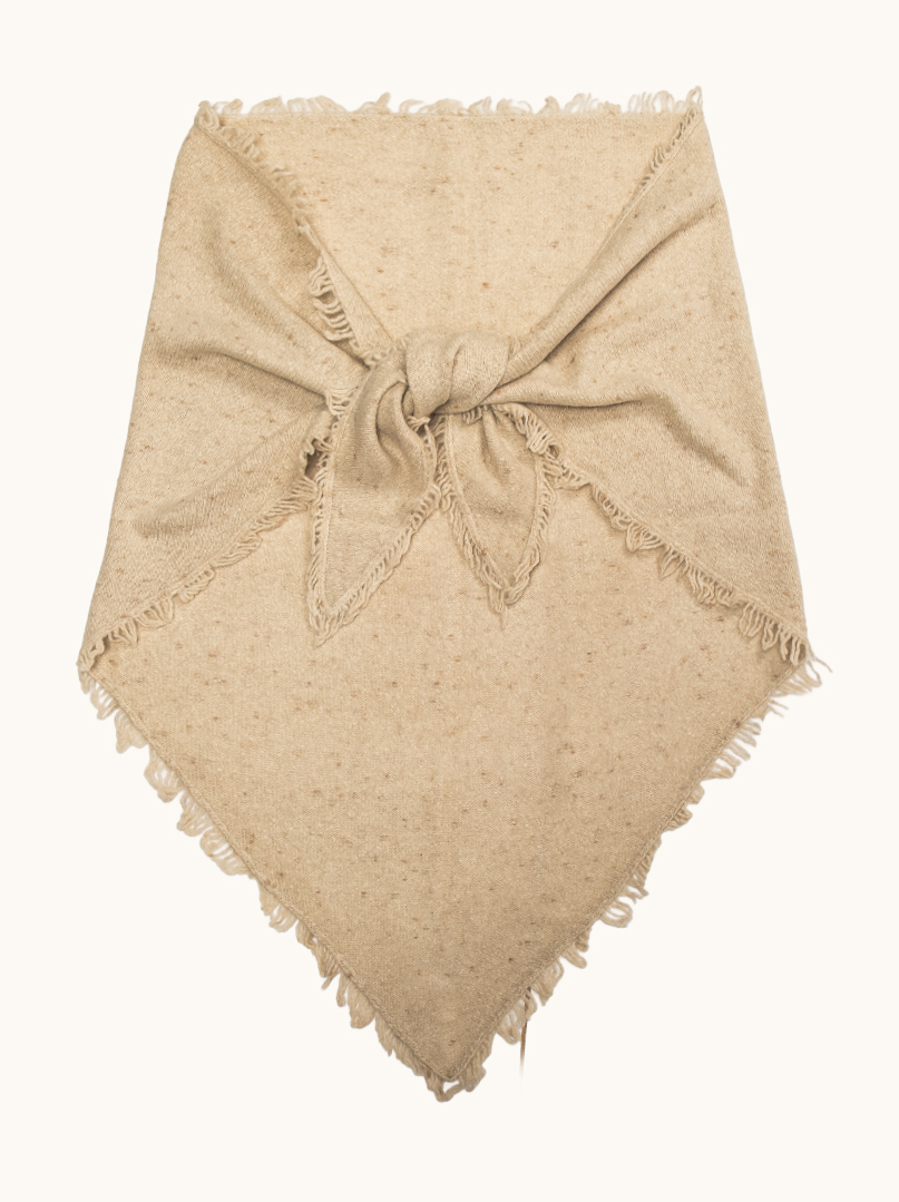 Chusta wełniana z frędzlami BEATRICE PREMIUM  zdjęcie 1