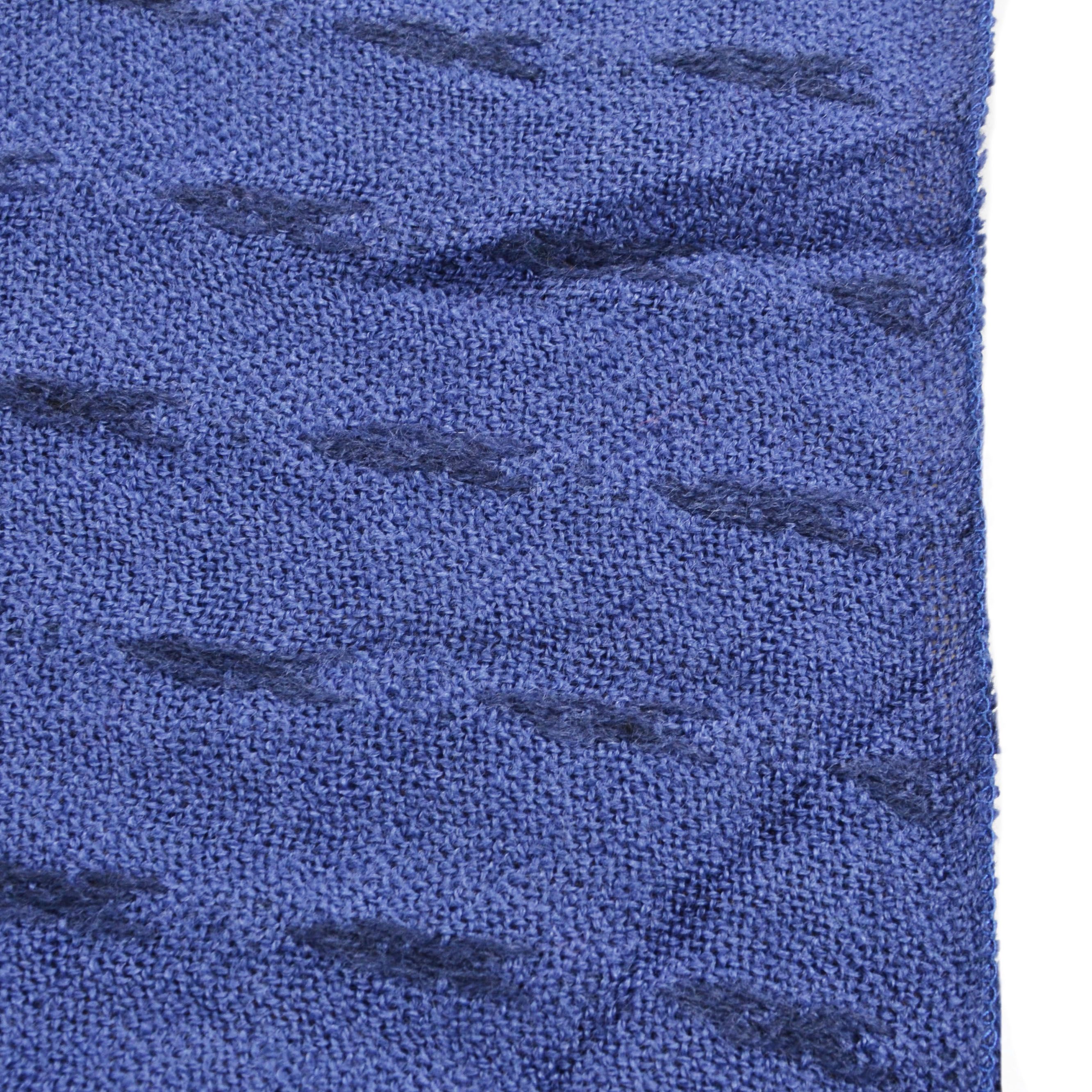 Duży ciepły szal w kolorze niebieskim 70x210 - Allora zdjęcie 4
