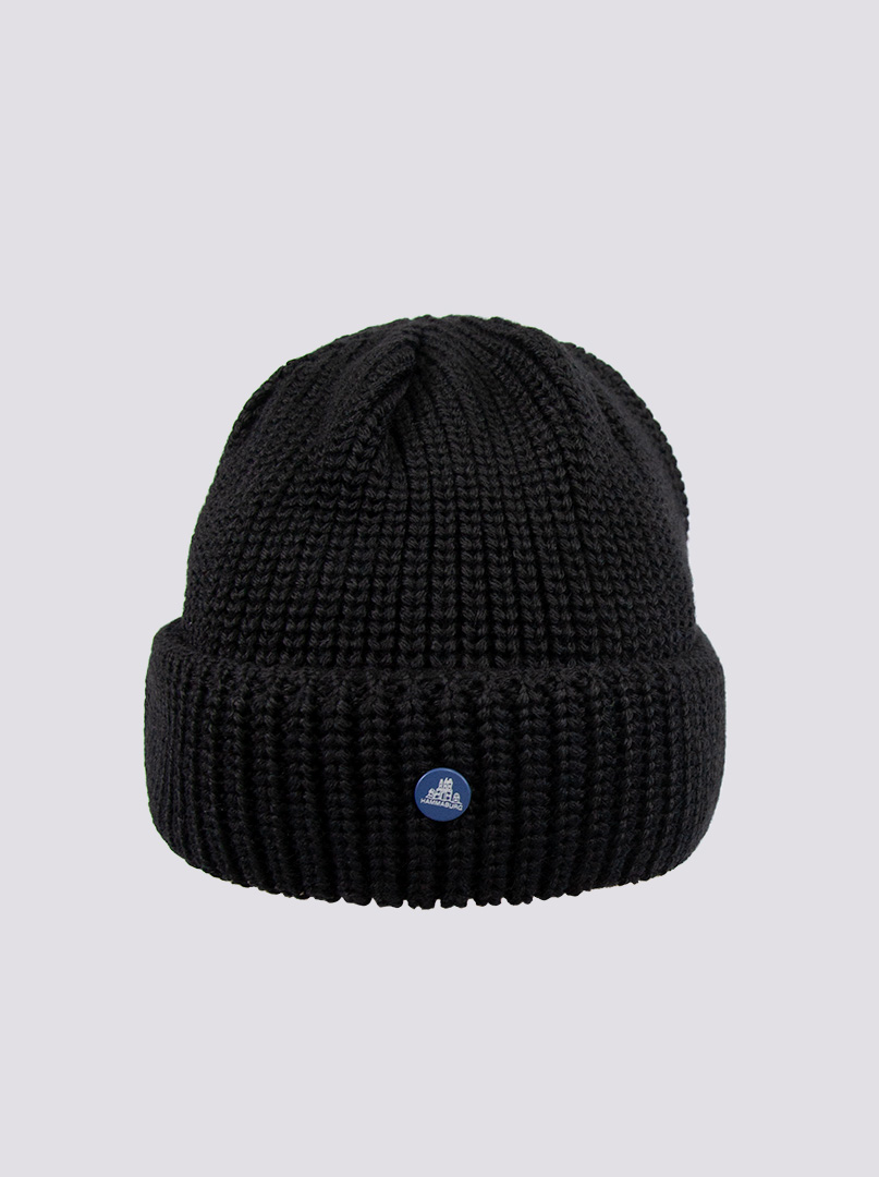 Ciepła czarna czapka dokerka Hammaburg zdjęcie 1