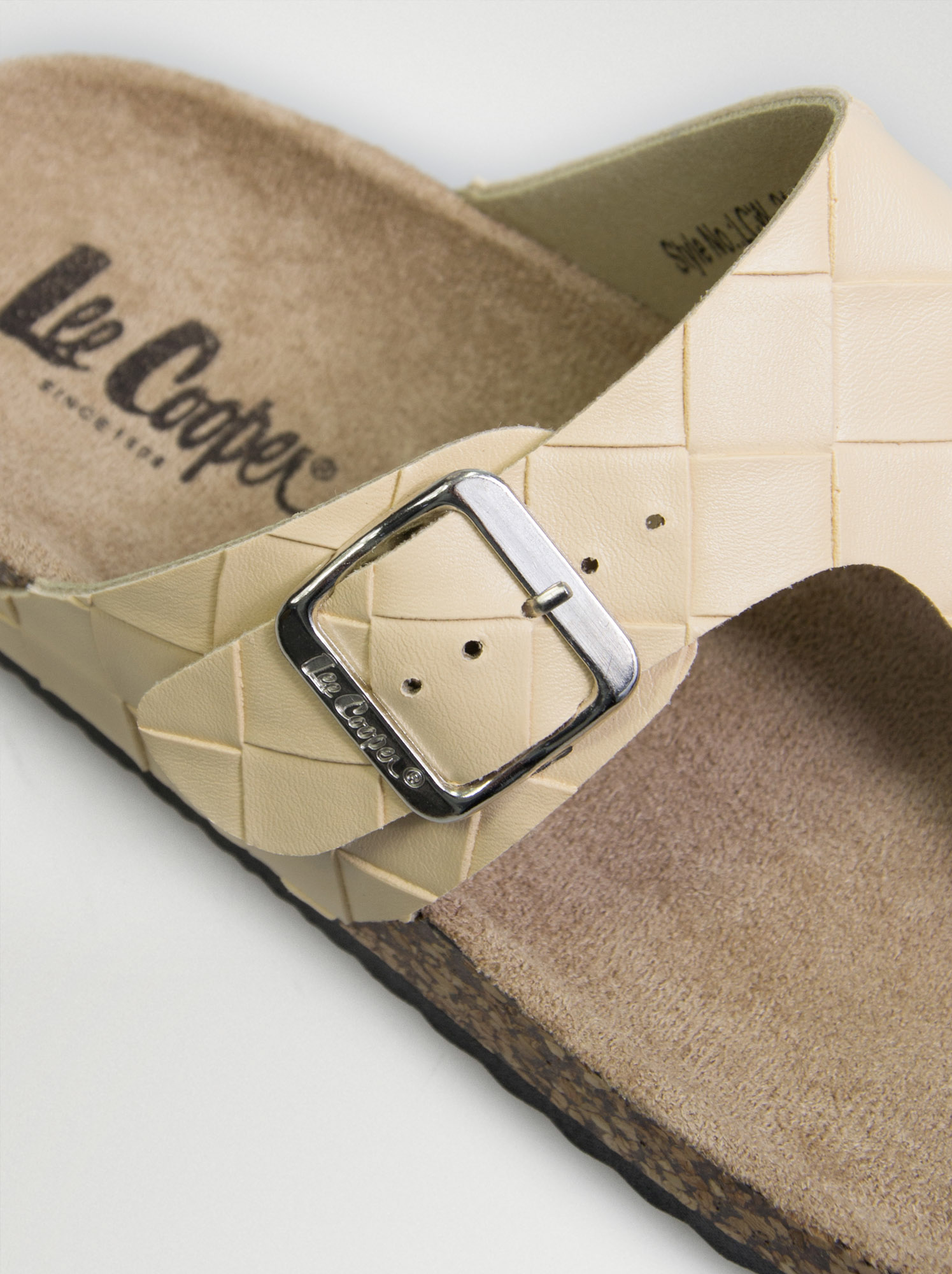 Klapki Damskie Japonki Lee Cooper Beżowe - Lee Cooper zdjęcie 2