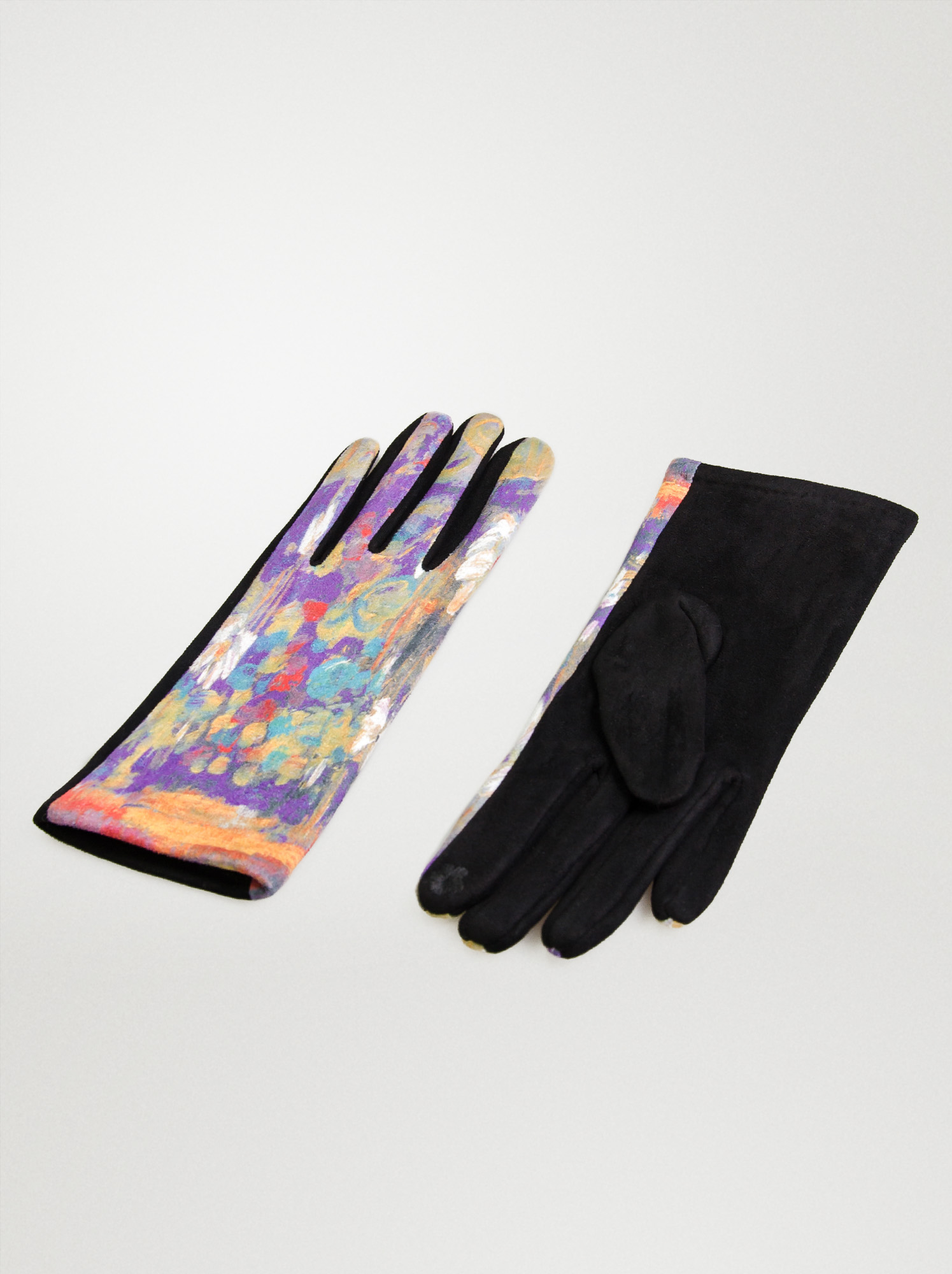 Rękawiczki z printem malarskim - Allora zdjęcie 2