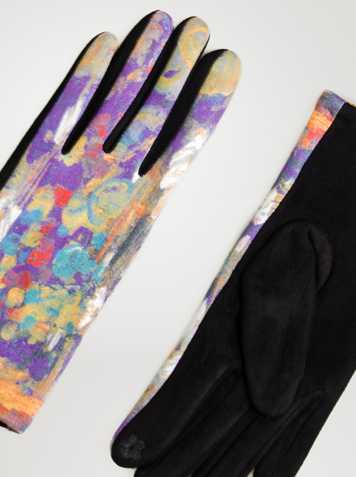 Rękawiczki z printem malarskim - Allora zdjęcie 3