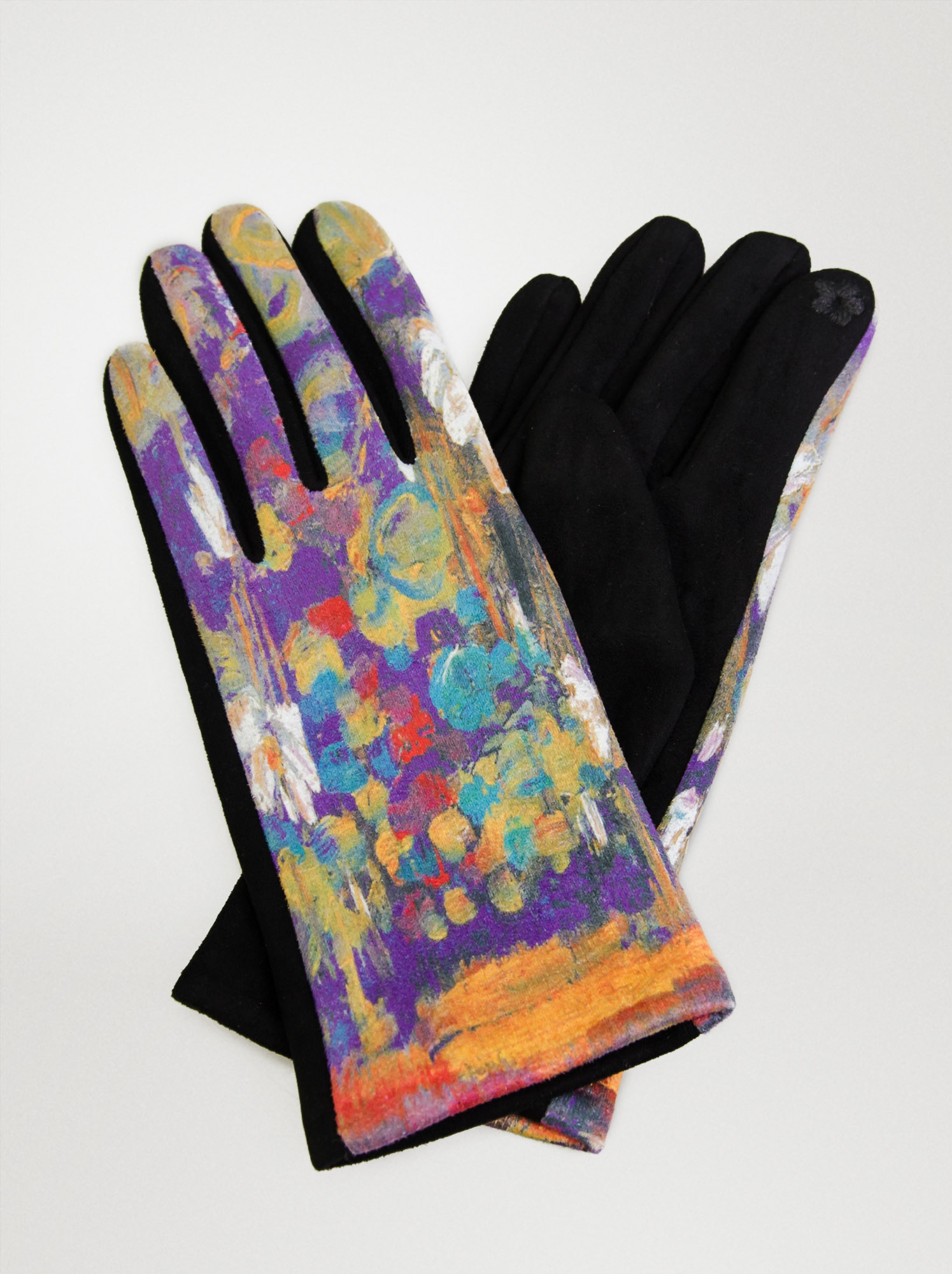 Rękawiczki z printem malarskim - Allora zdjęcie 1
