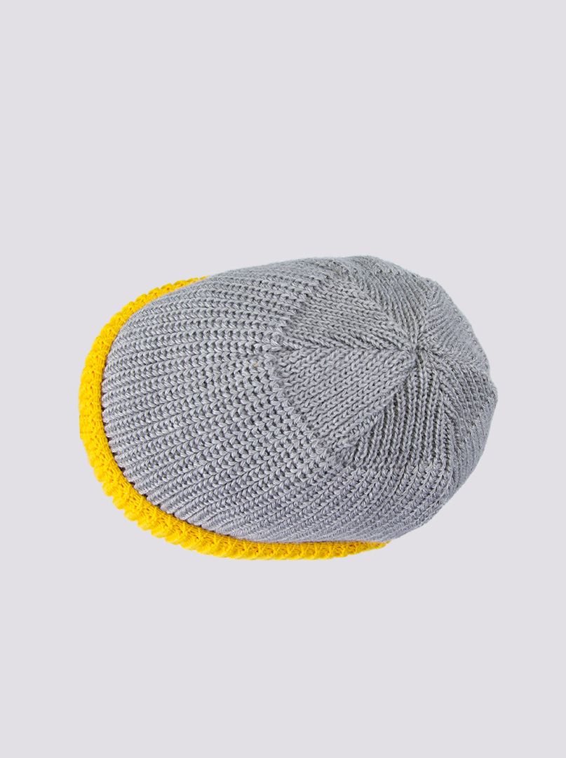 Ciepła szaro-żółta czapka dokerka Hammaburg zdjęcie 4