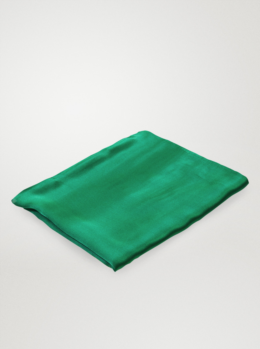 Jedwabny szal w kolorze zielonym - Allora zdjęcie 1