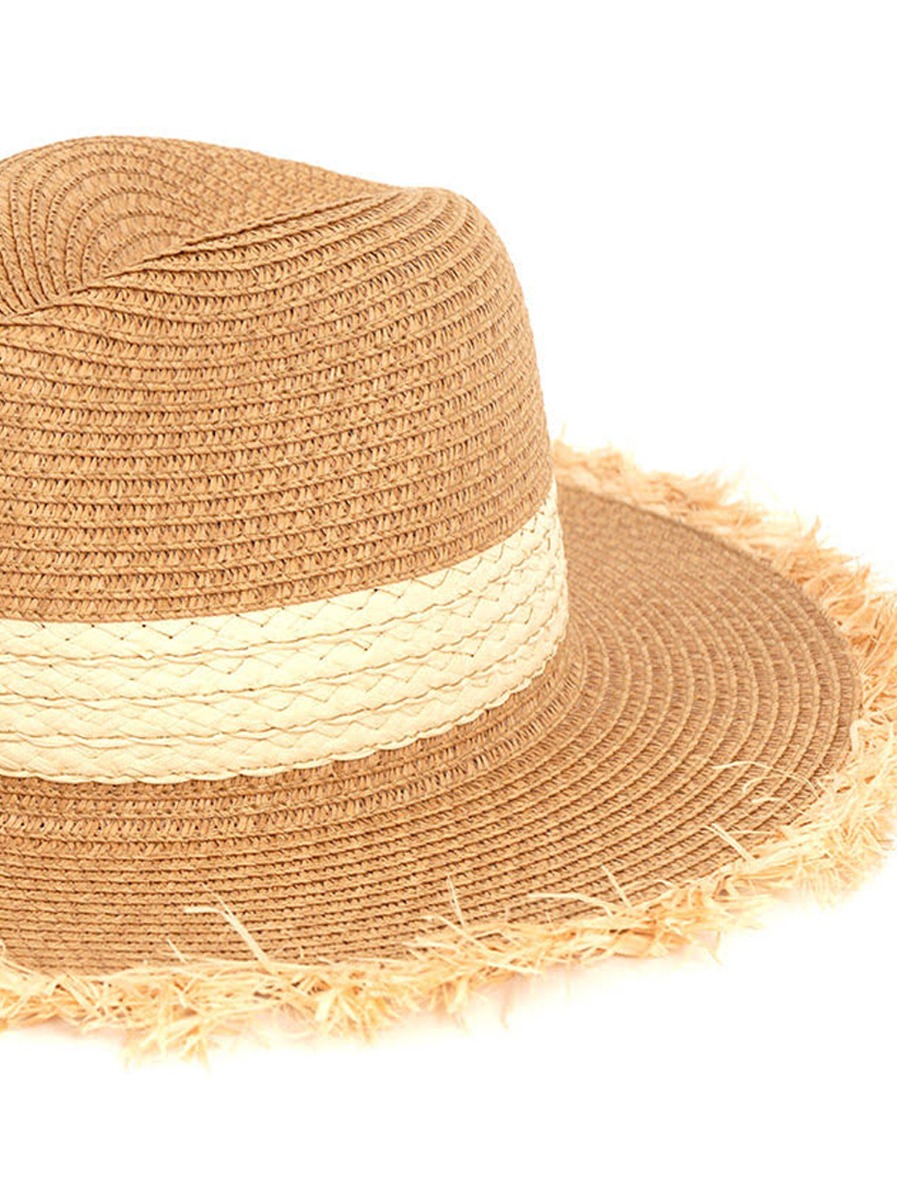 kapelusz plażowy z plecionym paskiem doca - Doca zdjęcie 3