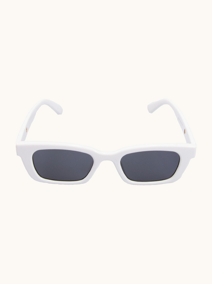 Prostokątne okulary przeciwsłoneczne Bodrum White zdjęcie 3