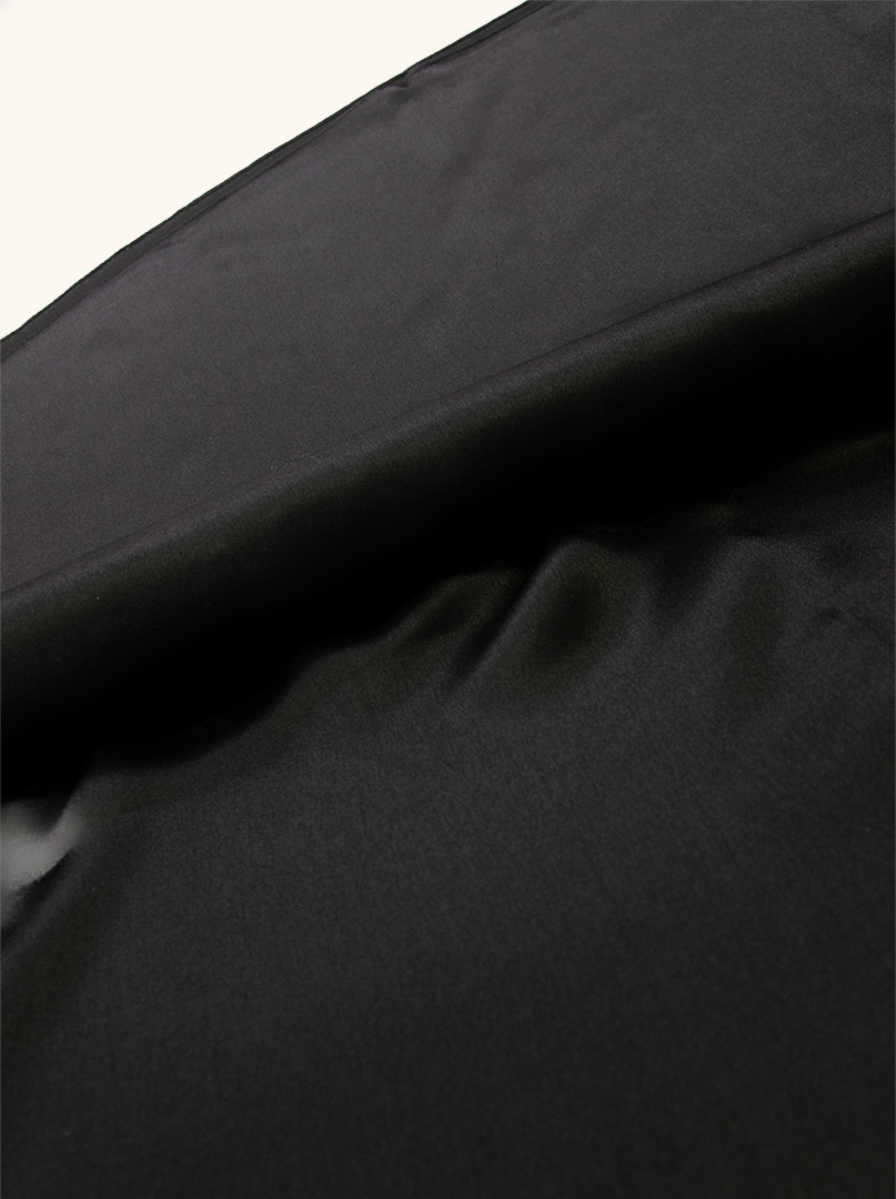 Szal 100%  jedwab czarny 65x180 cm - Allora zdjęcie 4