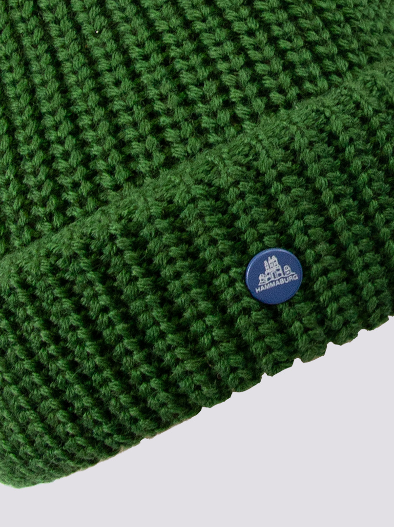 Ciepła zielona czapka dokerka Hammaburg zdjęcie 3
