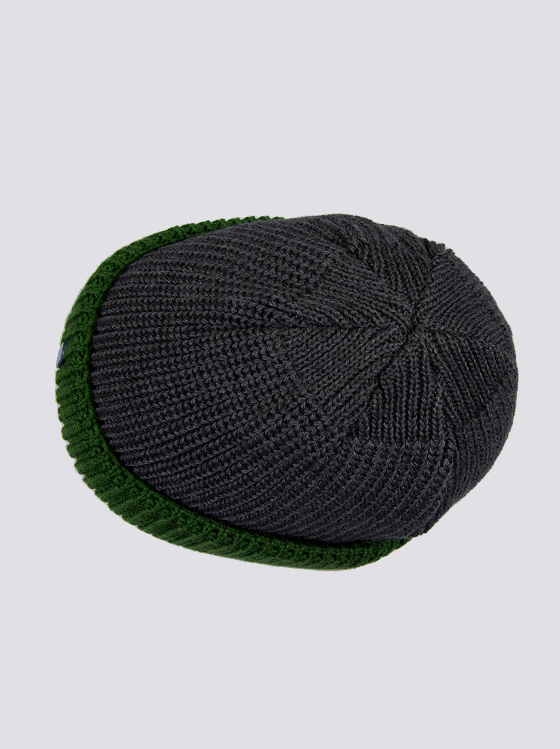 Ciepła szaro-zielona czapka dokerka Hammaburg zdjęcie 4
