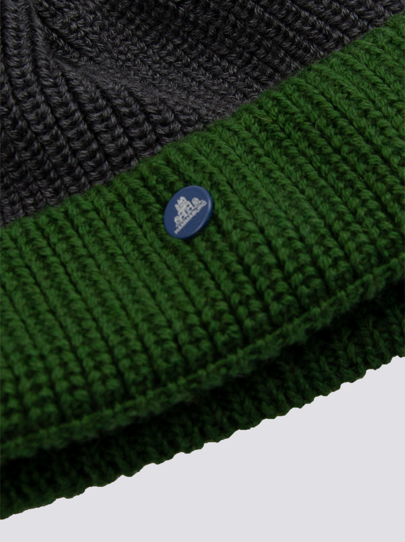 Ciepła szaro-zielona czapka dokerka Hammaburg zdjęcie 3