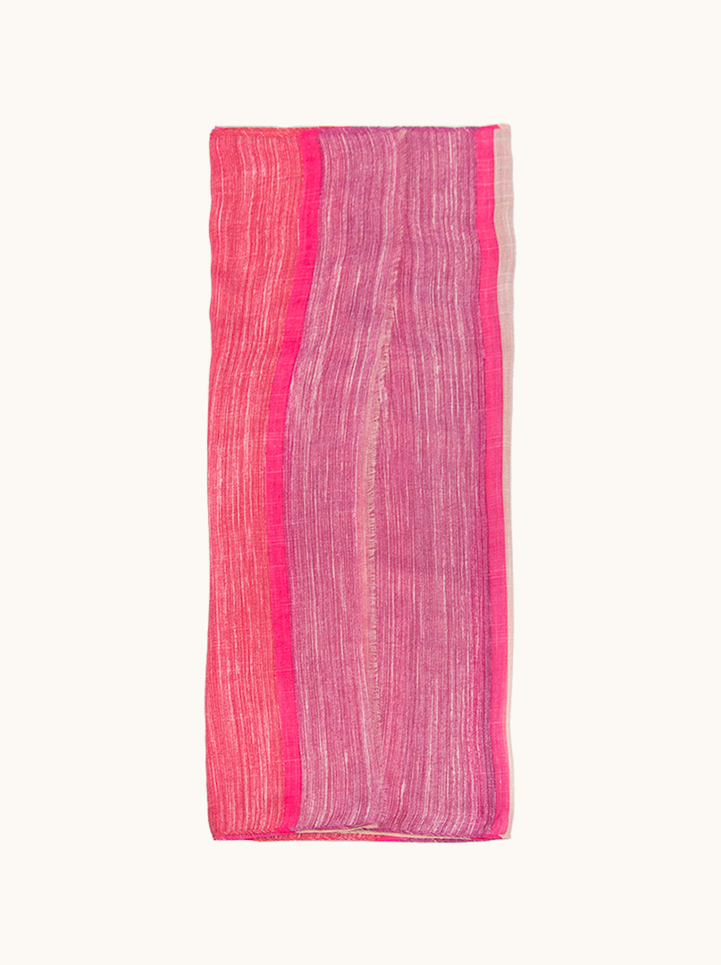 Pareo różowe w paski 80 cm x 160 cm zdjęcie 3