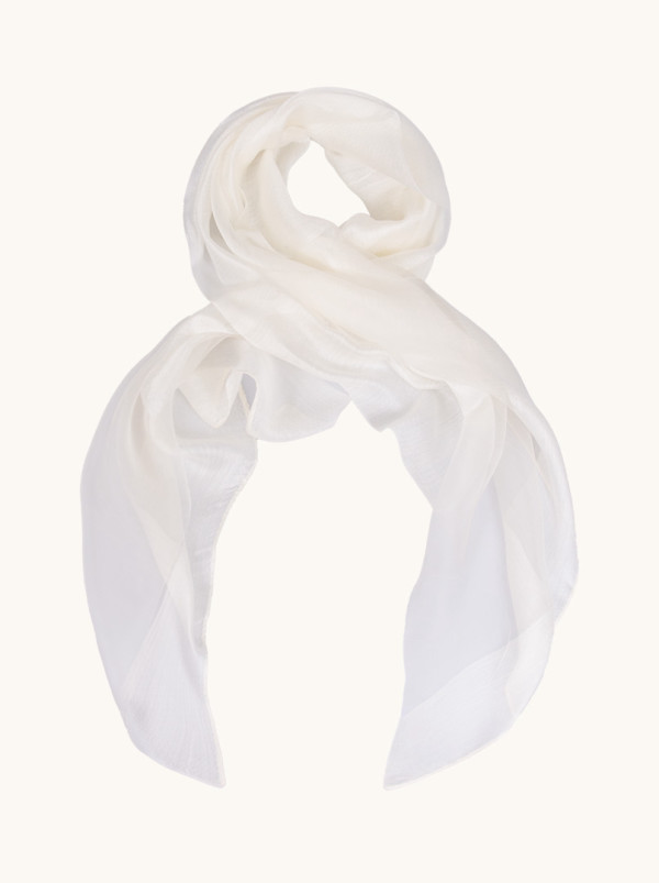 White evening shawl 80 cm x 190 cm