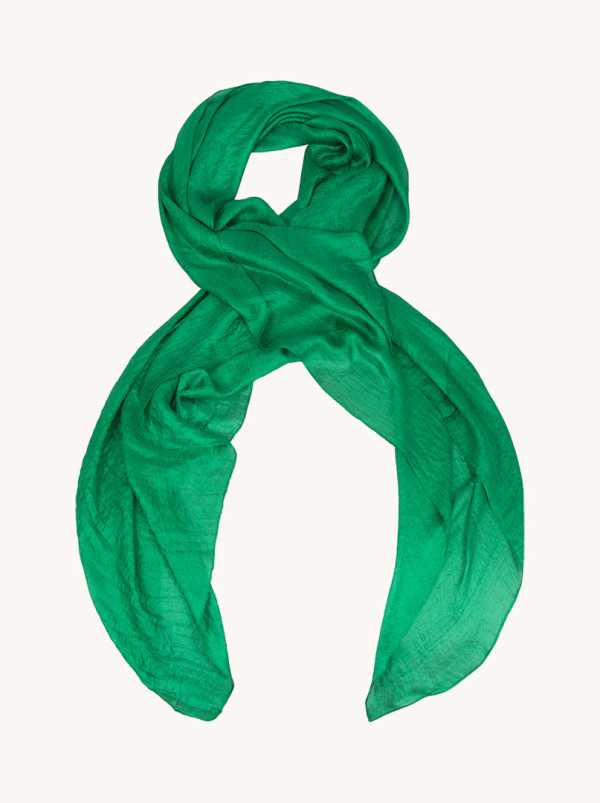 Szal wizytowy połyskujący w odcieniu zielonym 100cm x 170cm