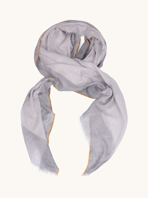Grey cashmere shawl 90 cm x 200 cm PREMIUM