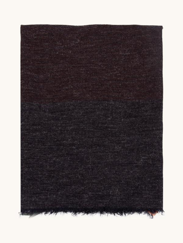 Szal z modalem brązowo grafitowy 90x210 cm