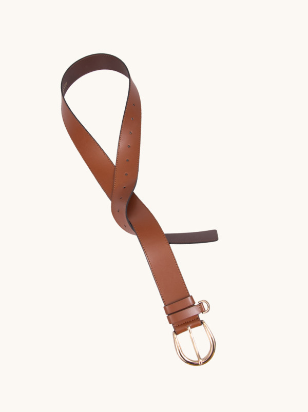 Pasek  w kolorze koniakowego brązu Allora be unique