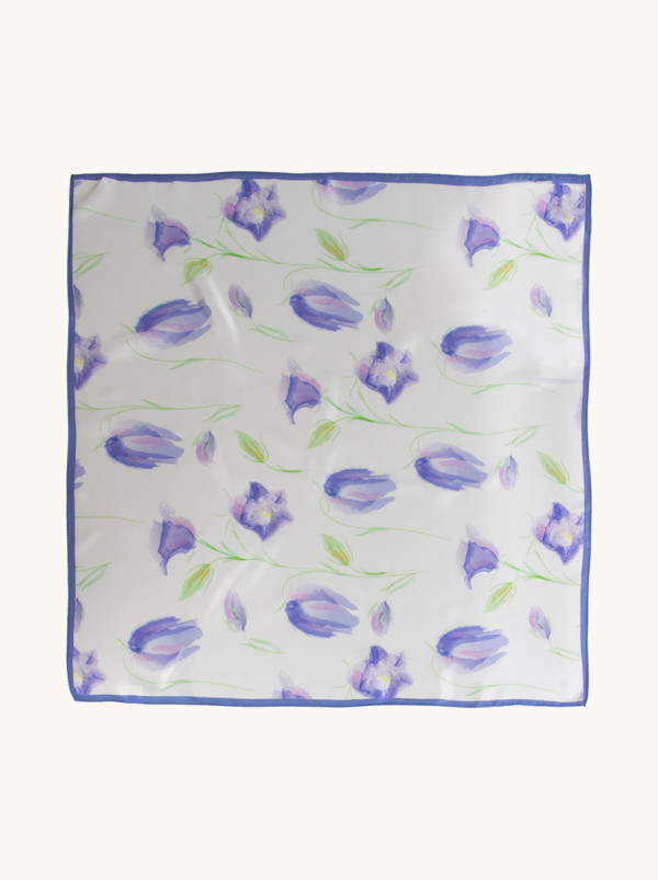 Apaszka jedwabna Fioletowa Symfonia 65x65 cm