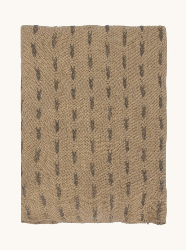 Warm beige shawl 75x210 cm