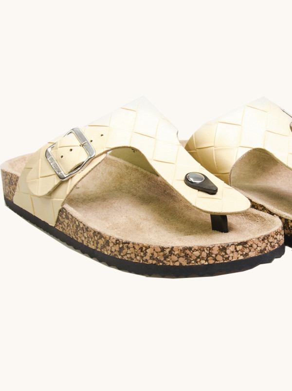 Klapki Damskie Japonki Lee Cooper Beżowe