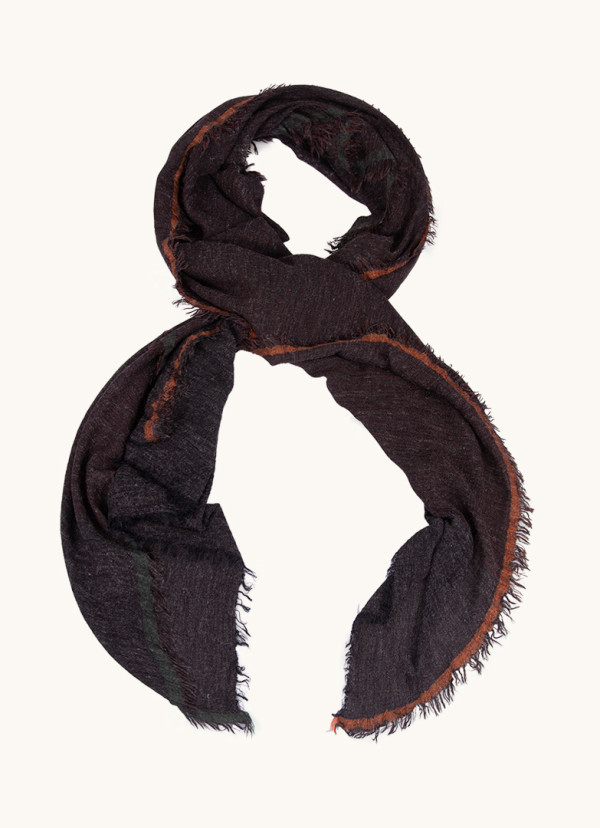 Light brown scarf light brown 90 cm x 210 cm