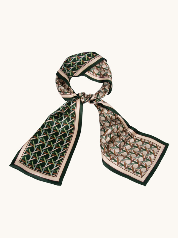 Double-sided narrow double silk shawl 16cm x145cm