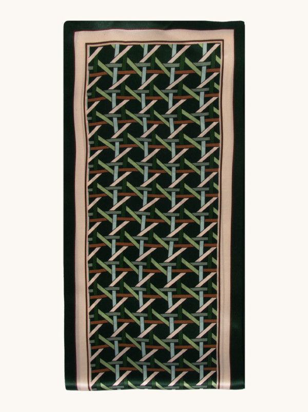 Double-sided narrow double silk shawl 16cm x145cm