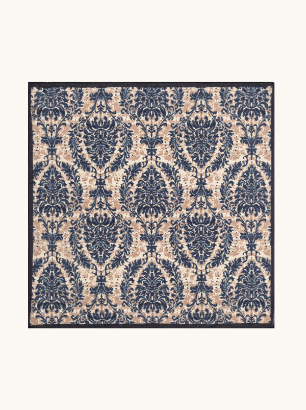 Apaszka bawełna z jedwabiem morwowym ornamenty 53x53 cm