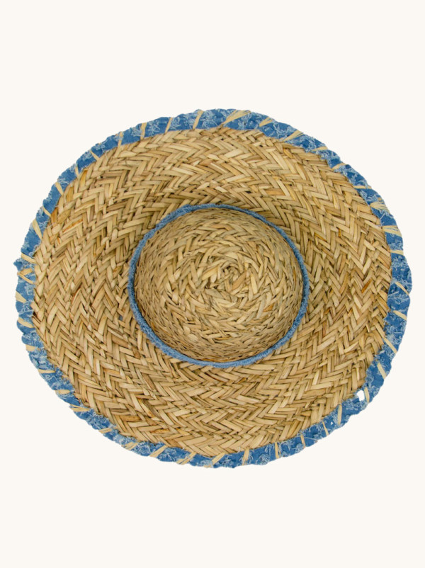 Kapelusz z jeansowym obszyciem na lato