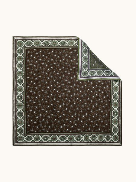 Apaszka dwustronna wełna 100% SELVA 90x90 cm PREMIUM