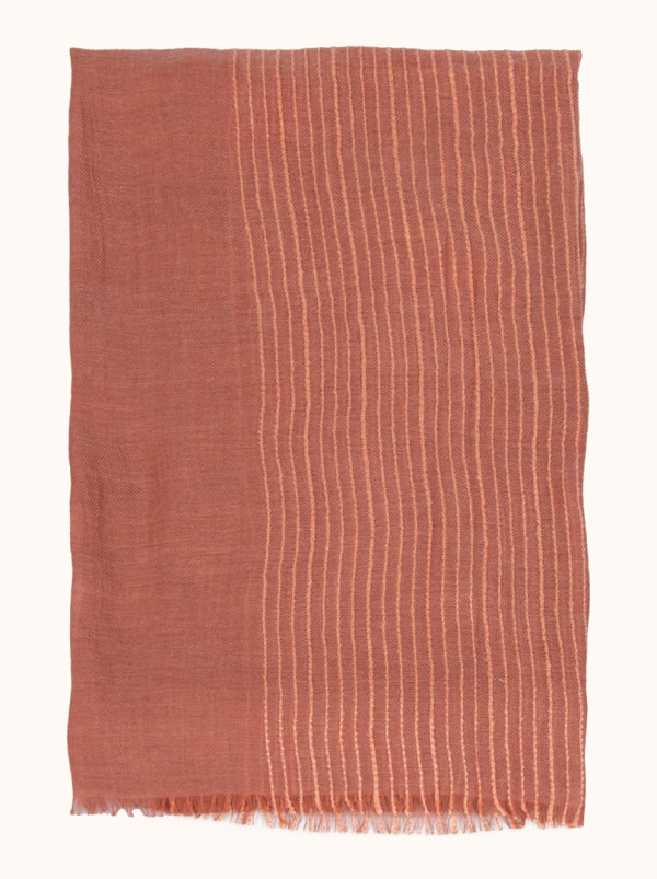 Szal z wełną burgundowy 90x190 cm