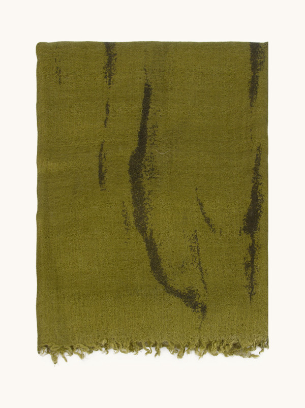 Scarf in shade of olive green 90cm x 200cm