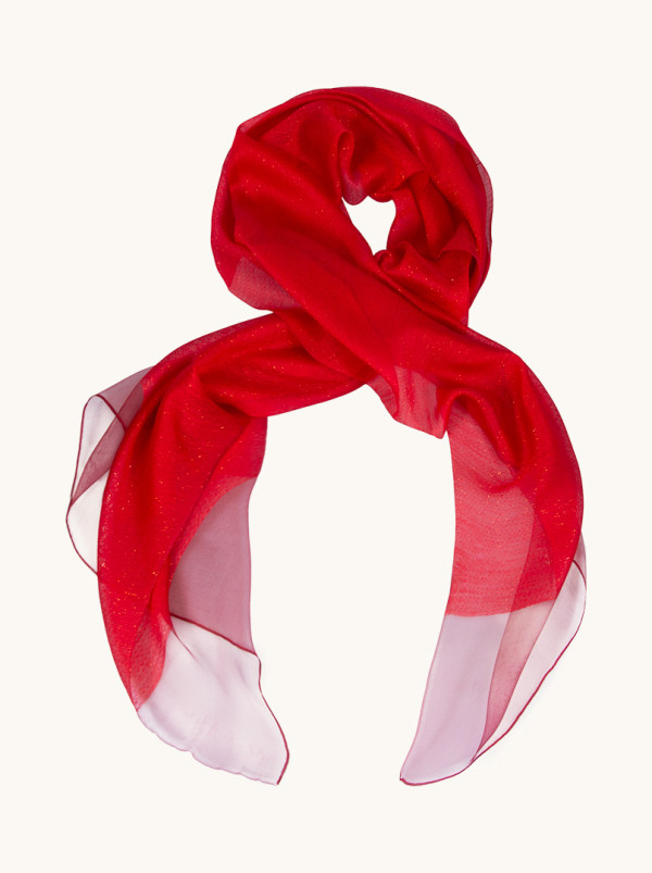 Red formal shawl 65 cm x 185 cm