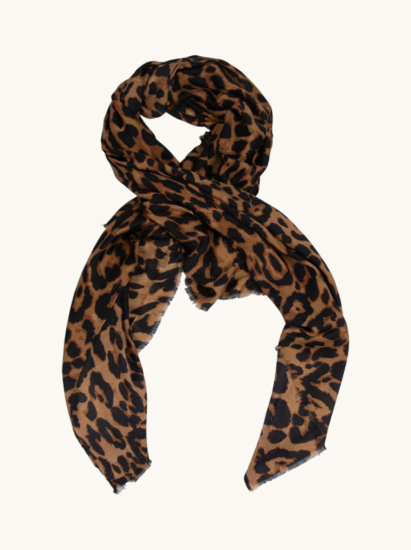 Szal 100% wiskoza wzór zwierzęcy 90cm x 180cm