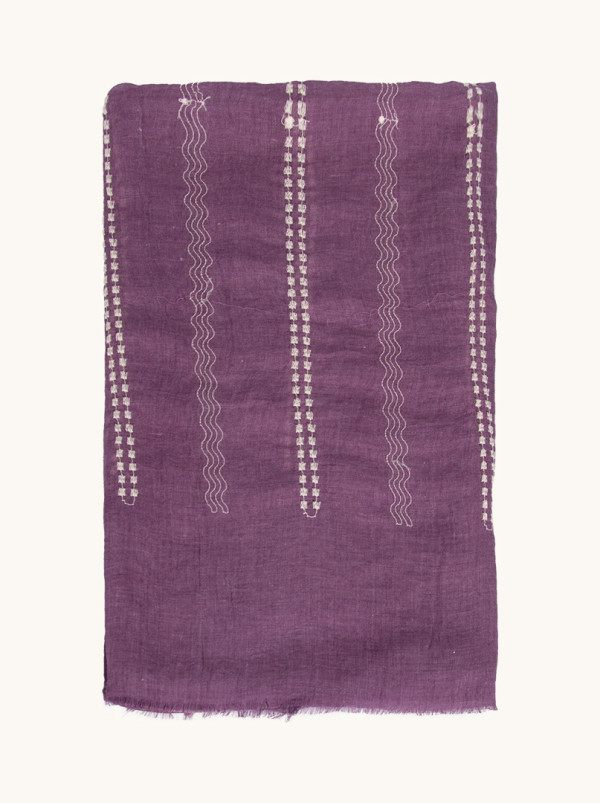 Light purple shawl 90 cm x 200 cm