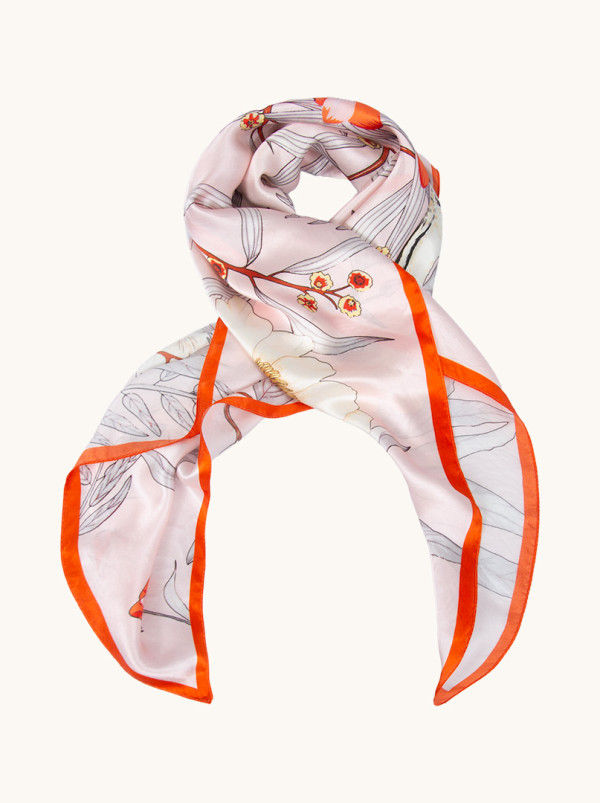 Jedwabna apaszka Kwiatowy powiew 85cm x 85cm