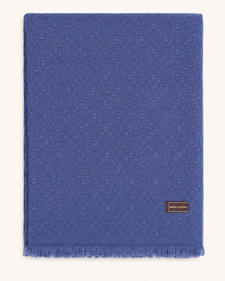 Warm blue scarf, 70x180 cm