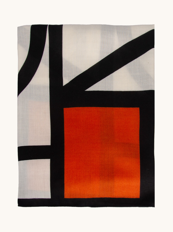 Szal lekki w geometryczny wzór 65cm x 180cm