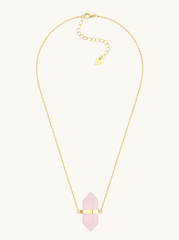 NASZYJNIK VANITY MINI KWARC RÓŻOWY