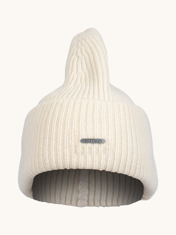 Ciepła biała czapka z wełny Stetson