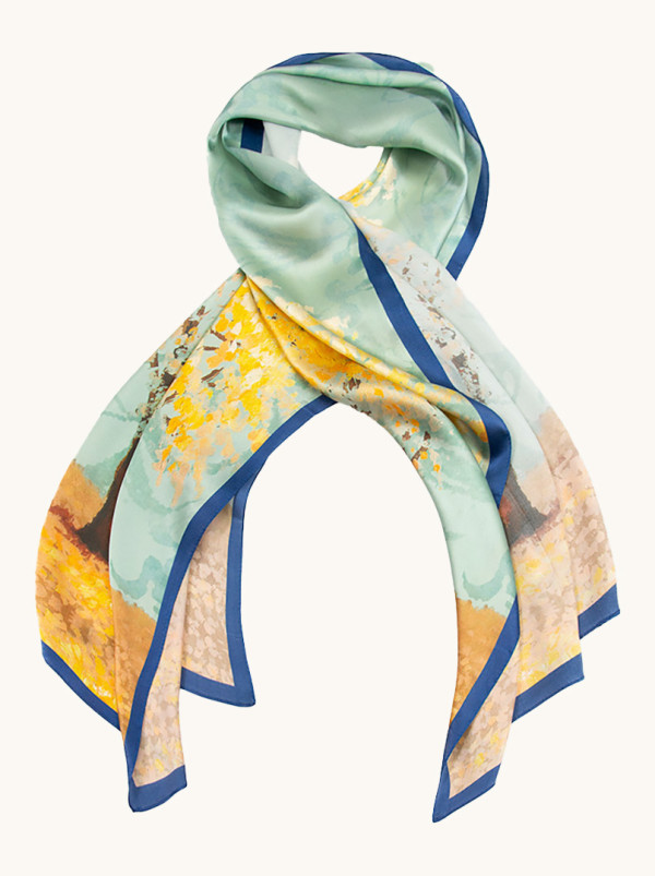 Scarf with  silk