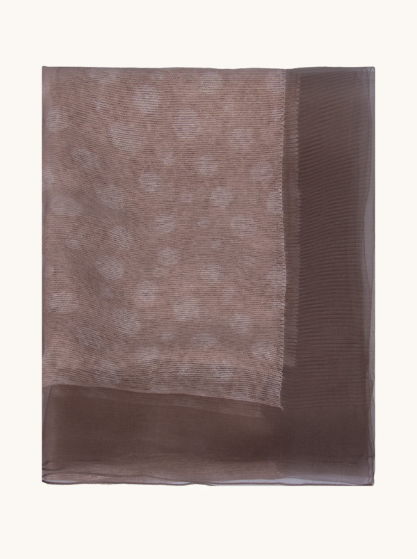 Evening shawl navy beige 75 cm x 190 cm PREMIUM